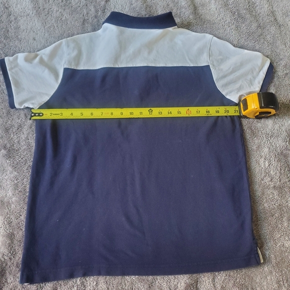 U.S. POLO ASSN. Short Sleeve Color-Block Pique Knit Shirt, Size M - Picture 6 of 8